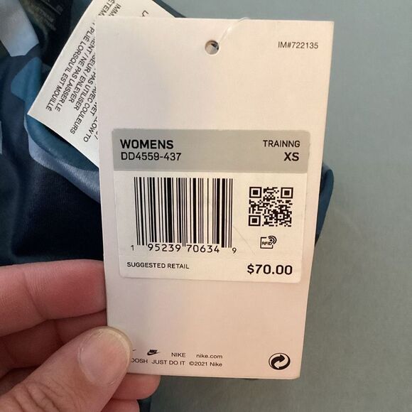 NWT Ladies‎ Nike Camo Full Length Leggings Blue XS - Picture 5 of 7